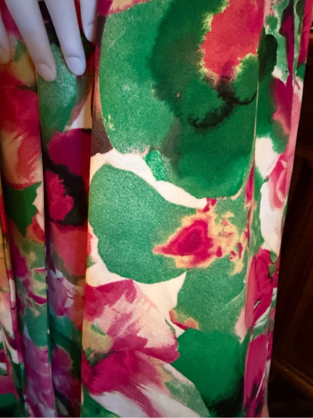 NWT Kasper Printed Scuba Crepe Tie-Waist Fit & Flare Dress - Size 16W - Picture 9 of 10